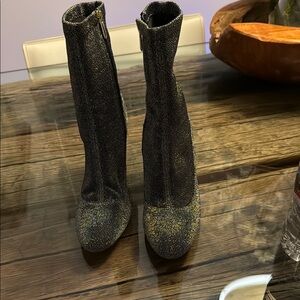 Sam Edelman Blue and Silver Heeled Boots